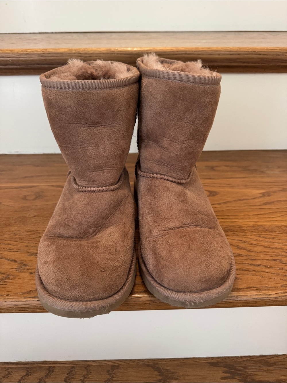 Kids Uggs Brown Shearling-Lined Winter Boots